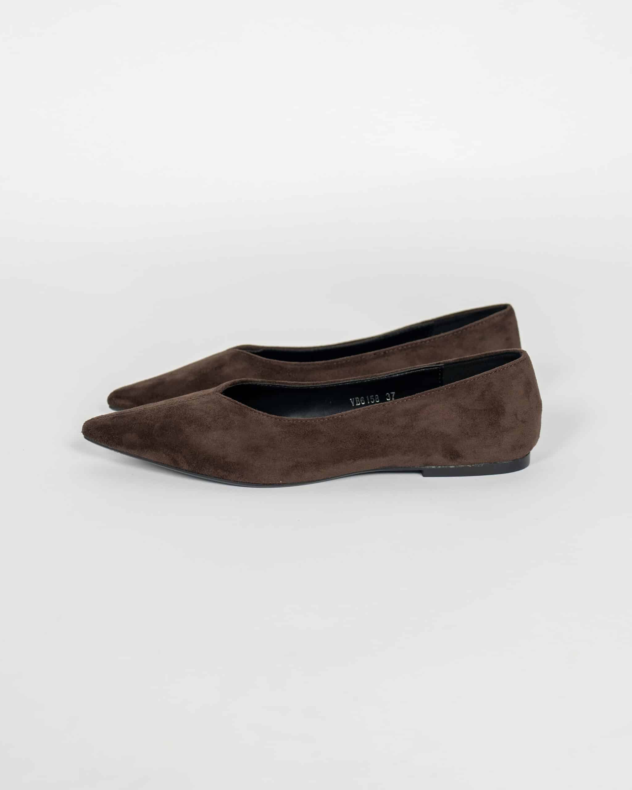 Ballerina scamosciata - marrone