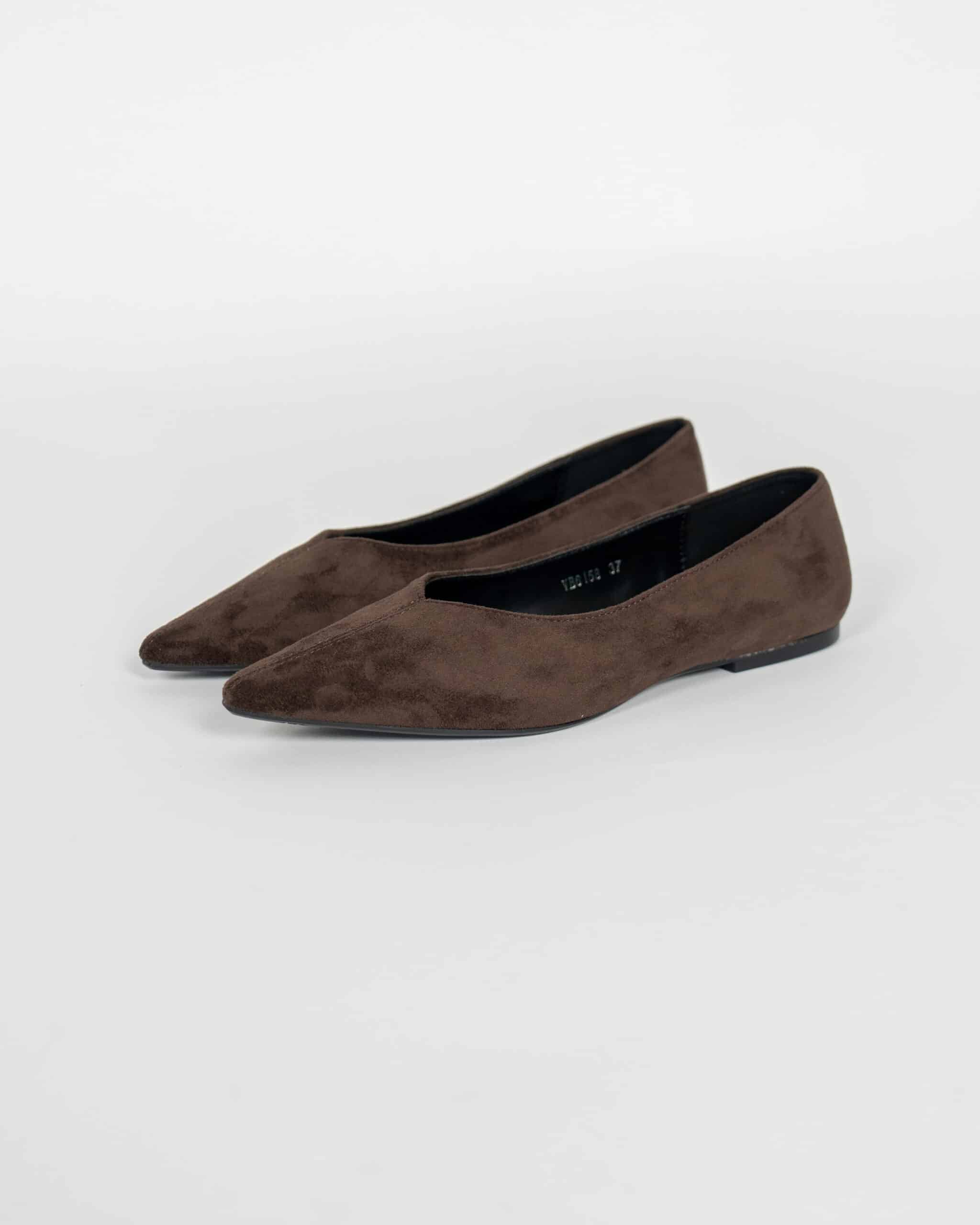 Ballerina scamosciata - marrone