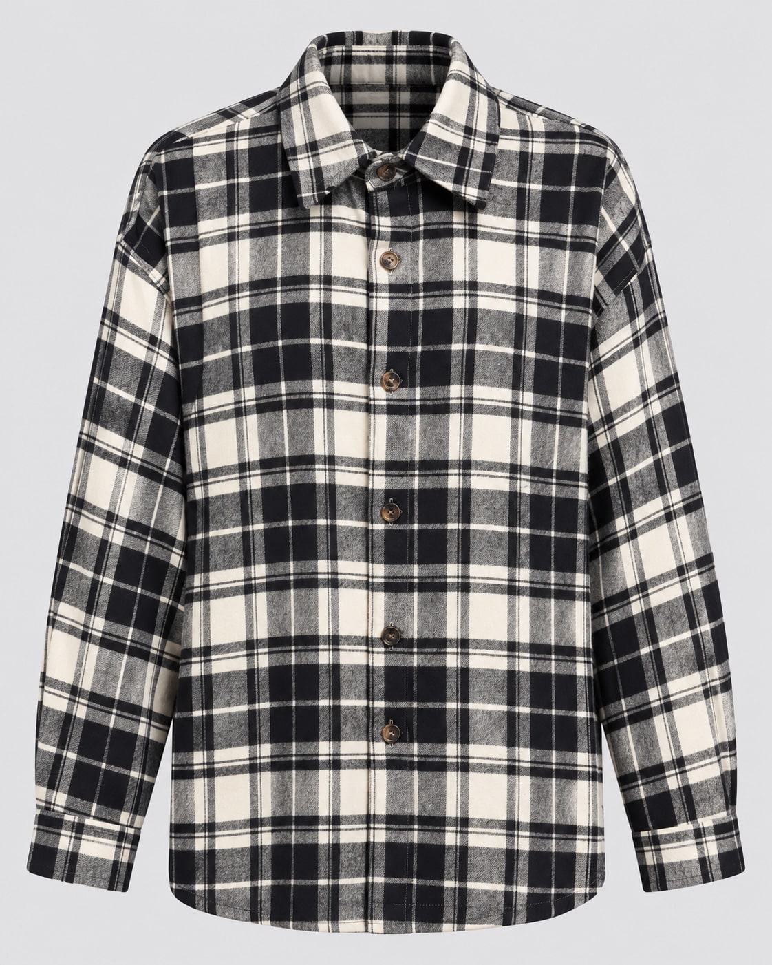 Camicia in flanella - nero